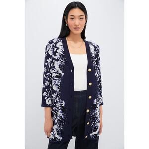 TUCKERNUCK Indigo Reflection Knit Jacquard Liv Cardigan Size XS NWT